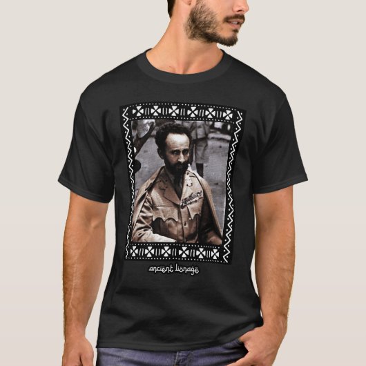 T-shirt Roi militaire Selassie I Rasta (Devant)