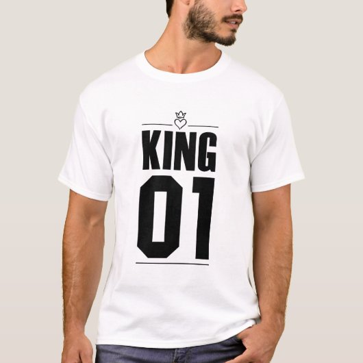 T-shirt Roi noir et reine 01 (Devant)
