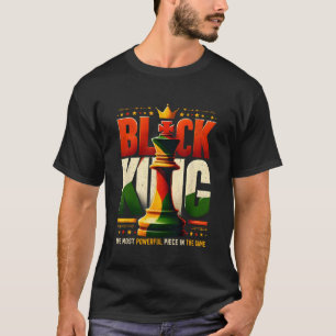 T-shirt Roi Noir Inspiré Roi Noir Échecs Histoire Noire