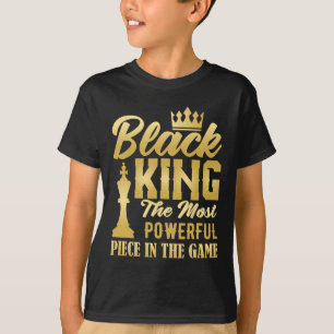 T-shirt Roi Noir La Pièce La Plus Puissante Du Jeu Hommes