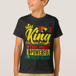 T-shirt Roi Noir Pièce La Plus Puissante Du Jeu Histoire N