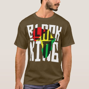 T-shirt Roi noir pour garçons Hommes Histoire Mois Afrique