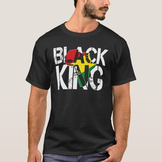 T-shirt Roi Noir Pour Les Garçons Hommes Histoire Mois Afr (Devant)