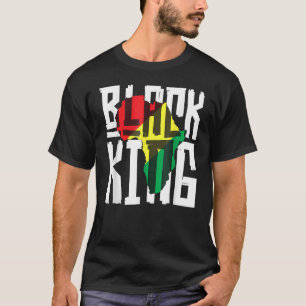 T-shirt Roi Noir Pour Les Garçons Hommes Noir Histoire Moi