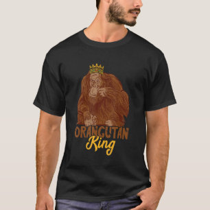 T-shirt Roi Orangoutan faunique singe Couronne animal Oran