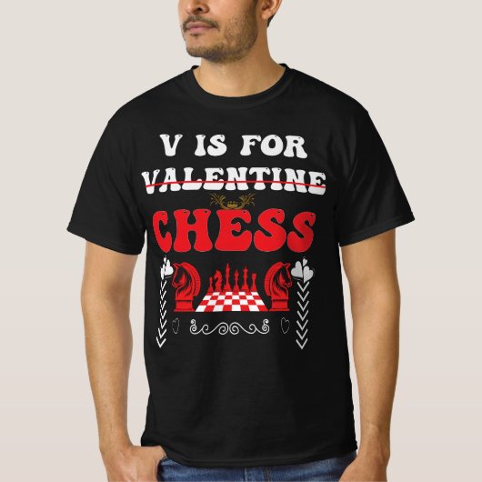 T-shirt Roi/Reine des Coeurs : Checkmate Your Way to Love (Devant)
