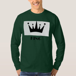 T-shirt Roi Texte personnalisé Image de Couronne Deep Fore
