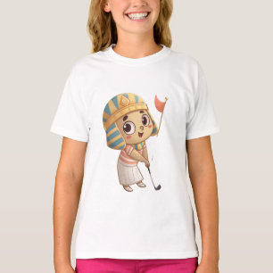 T-shirt Roi Tout jouant au golf Art drôle de l'Égypte anc