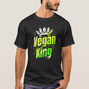 T-shirt Roi Végétalien Avec Couronne De Feuilles Devenez