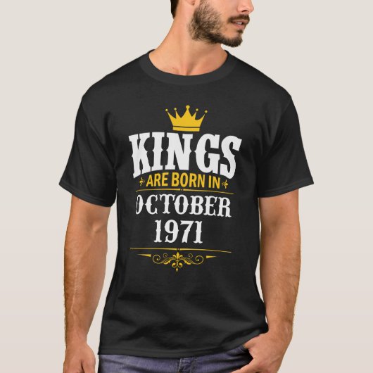 T-shirt Rois 50e anniversaire en octobre 1971 (Devant)