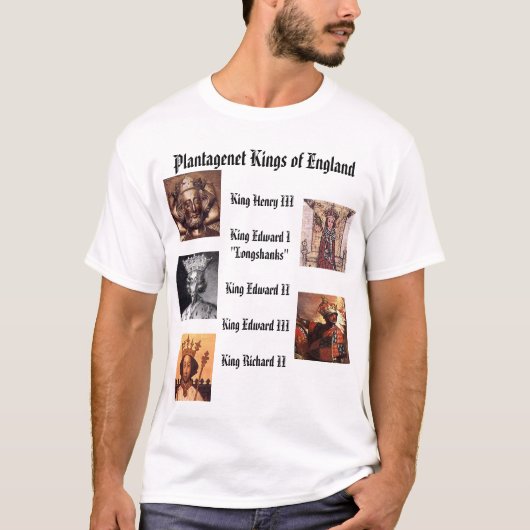 T-shirt Rois d'Angleterre de Plantagenet (Devant)