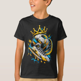 T-shirt Rois du football pour les enfants cool Couronne Gr