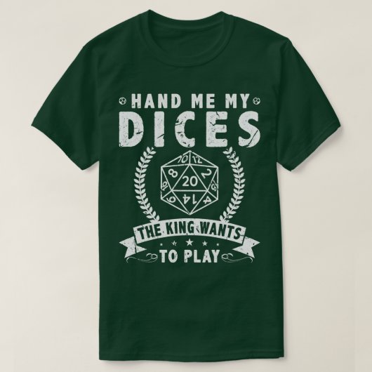 T-shirt Roleplay RPG D20 Dice Tabletop 1 (Design devant)