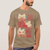 T-shirt Roleplayer Routine Kitten Dice Roll (Devant)