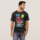T-shirt Roll J'ai 8 ans 8e anniversaire garçon garçon Rac (Devant entier)