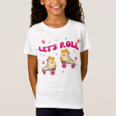 T-Shirt Roll Roller Skate Retro Amateurs de patinage (Devant)