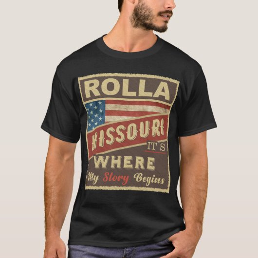 T-shirt ROLLA, MO C'est là que commence mon histoire (Devant)