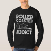 T-shirt Roller Coaster Addict Theme Park Roller Coaster (Devant)