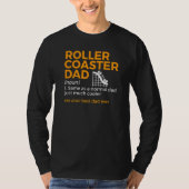 T-shirt Roller Coaster Dad Definition Best Dad Ever (Devant)