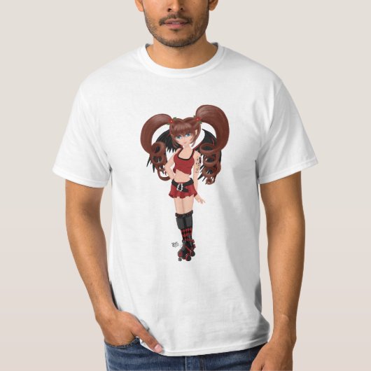 T-shirt Roller Derby Anime Patinage de fée (Devant)