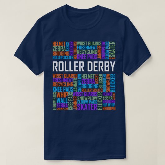 T-shirt Roller Derby Mots (Design devant)