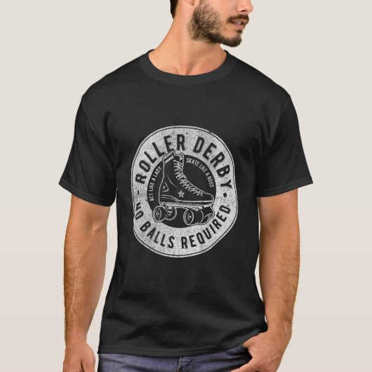 T-shirt Roller Derby Pas De Boules Requises (Devant)