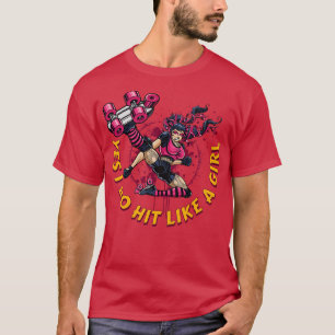 T-shirt Roller Derby pour les femmes Oui Je fais un coup c