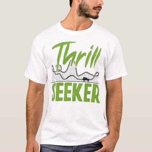 T-shirt Roller Dessous de verre Amusement Park Thrill Cher (Devant)