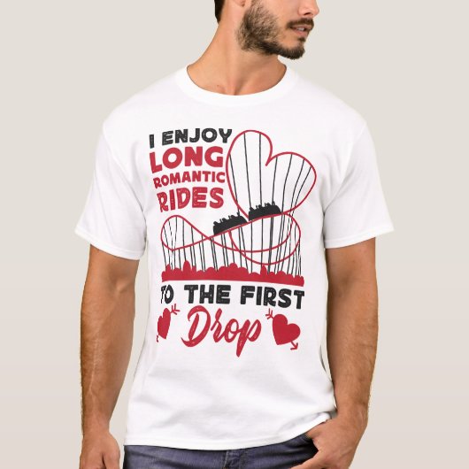 T-shirt Roller Dessous de verre Parc d'attractions J'aime (Devant)