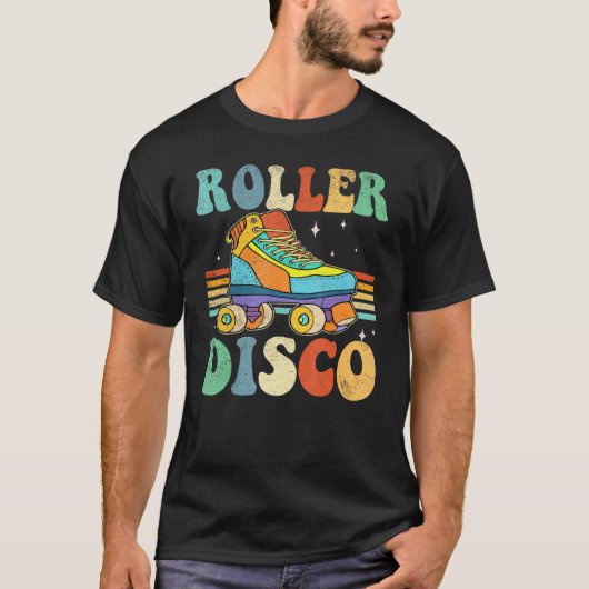 T-shirt Roller Disco Roller Skates Roll les années 70 80s (Devant)