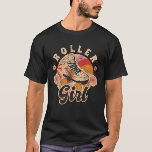 T-shirt Roller Girl Funny Retro 70 s Rolling Skates Derby