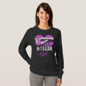 T-shirt Roller Girl Heart Inline Speating Rollerblade (Devant entier)