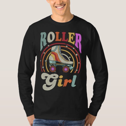 T-shirt Roller Girl Retro Roller Derby Roller Skating Roll (Devant)