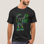 T-shirt Roller Skate Dinosaure Patinage Trex Rollerblades  (Devant)