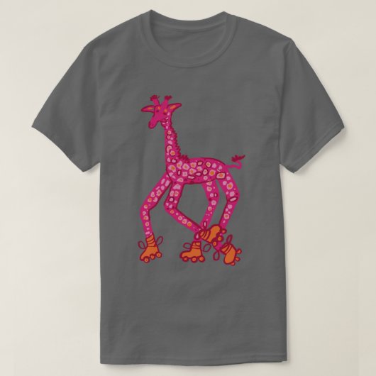 T-shirt Roller skate girafe (Design devant)