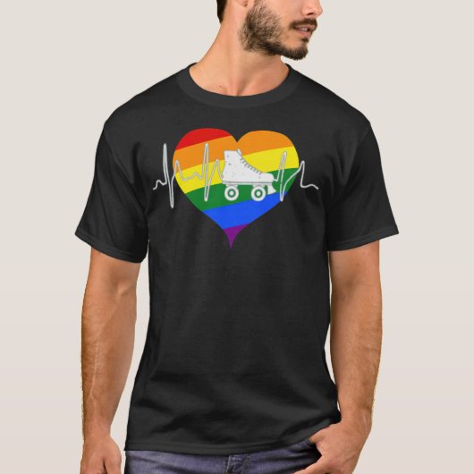 T-shirt Roller Skate LGBT pride (Devant)