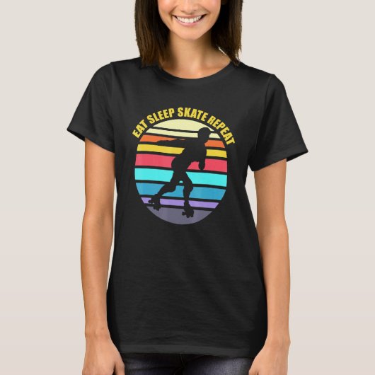 T-shirt Roller Skates Rollerblade Chaussures Skate Disco W (Devant)