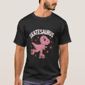T-shirt Roller Skating Dinosaur T-Rex Skate Dino Funny Rol (Devant)