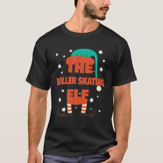 T-shirt Roller Skating Elf Christmas Pajama - Roller S