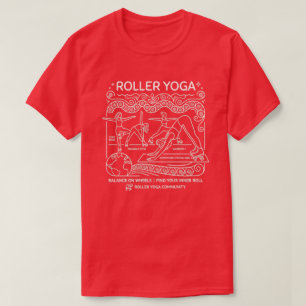T-shirt Roller Yoga ! Humour de Yoga Options Sombres