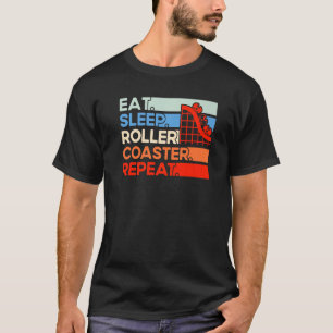 T-shirt Rollercoaster Eat Sleep Roller Dessous de verre Ré