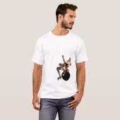 T-shirt Rollergirl sur une boule de destruction (Devant entier)