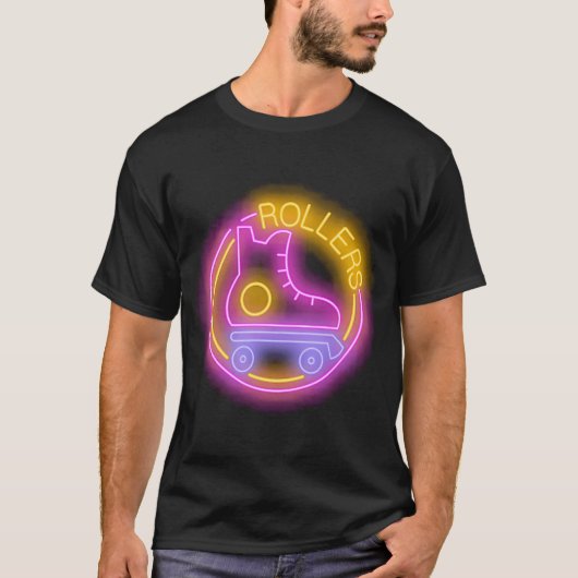 T-shirt Rollers Quad Skate Lights Quad Skate Fanatic (Devant)
