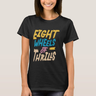 T-shirt Rollerskater Party Huit Roues De Frissons Roller