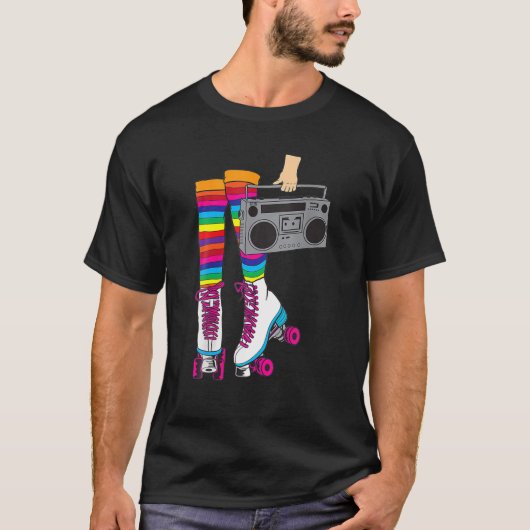 T-shirt Rollerskates 80'S Roller Disco Skatin (Devant)