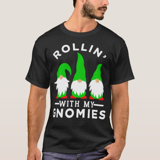 T-shirt Rollin Avec Mes Gnomies Design Pour Femmes  (Devant)