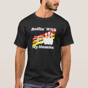 T-shirt Rollin Avec Mes Hommes Bowling Retro