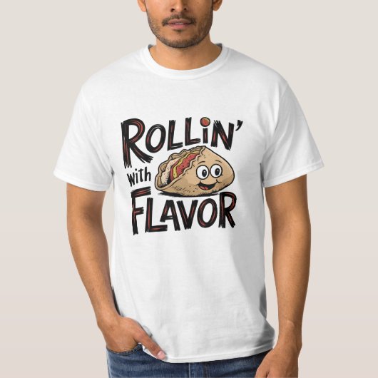 T-shirt Rollin" avec saveur (Devant)