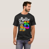 T-shirt Rollin Dans 15 Femmes Patinage Rolling Chaussures  (Devant entier)