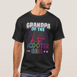 T-shirt Rollin Dans Grand-Père De La Scooter Girl Retro Ce